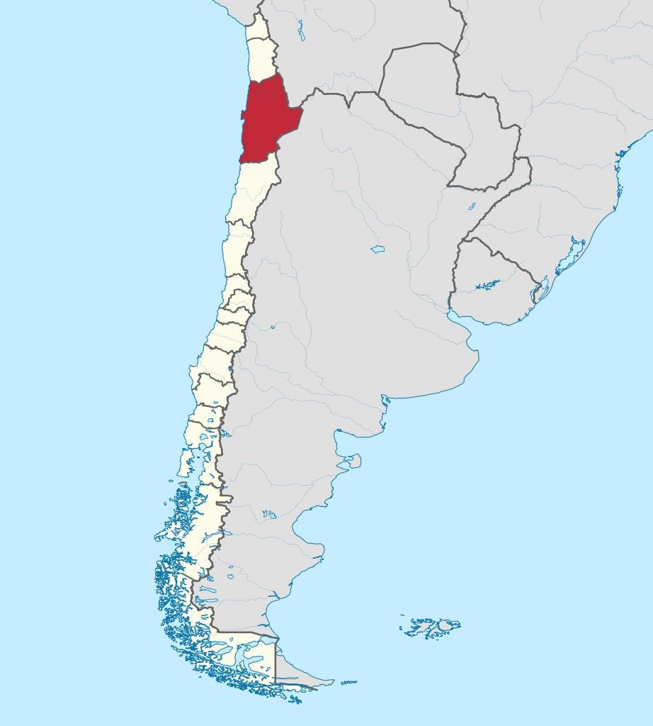Ramani ya antofagasta Chile