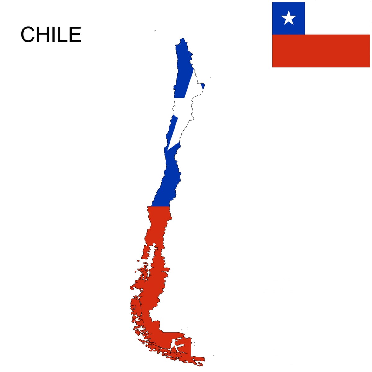 Chile ramani bendera