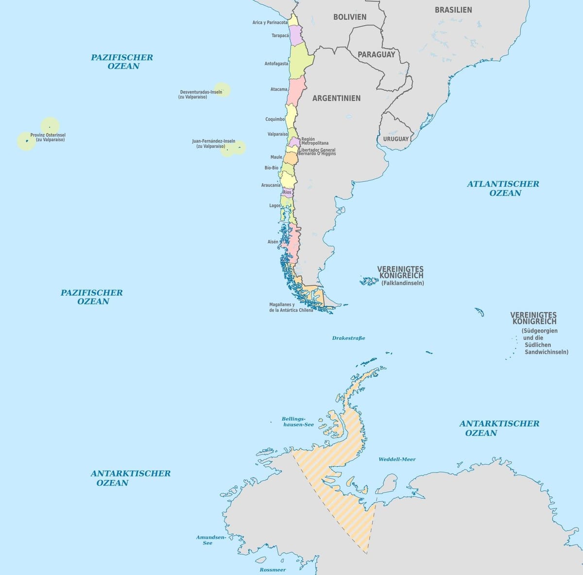Ramani ya Chile islands