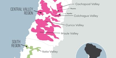 Ramani ya central valley Chile